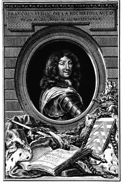 Porträtt François 6, hertig av Rochefoucauld (1613-1680) - Familjearkiv. av French School