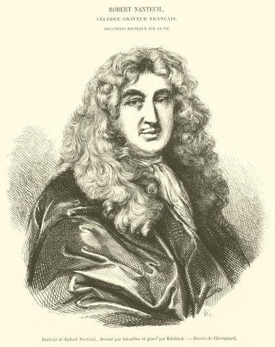 Porträtt av Robert Nanteuil (gravyr) av French School