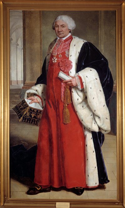 Portrait en pied av Claude Ambroise Regnier (1746-1814), advokat i parlamentet och deputerad i tredje staten, justitieminister från 1802 till 1813 Anonym målning. 1700-talet. Nancy, musee historique lorrain - Hellängdsporträtt av Claude Ambroise R av French School