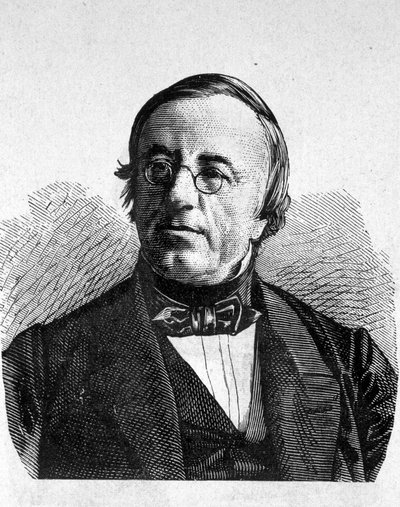 Porträtt av A. de la Rive (1801 - 1873), schweizisk fysiker - i "" Album de la Science; berömda vetenskapsmän; Stora upptäckter””” 1896. av French School