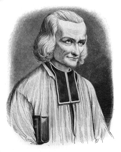 Porträtt av Abbe Jean Marie Vianney (Vianey, Viannay, Viennet), känd som Cure d