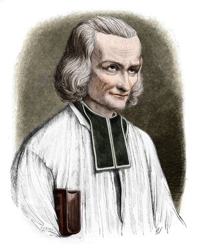 Porträtt av Abbe Jean Marie Vianney (Vianey, Viannay, Viennet), känd som Cure d