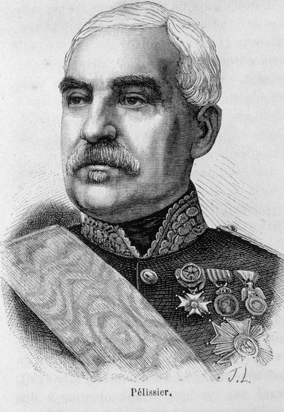 Porträtt av Aimable Jean Jacques Pelissier, hertig av Malakoff (1794-1864), fransk militär och marskalk av Frankrike - i "" L