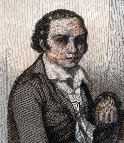 Porträtt av Andre Marie Chenier (1762-1794), fransk poet. av French School