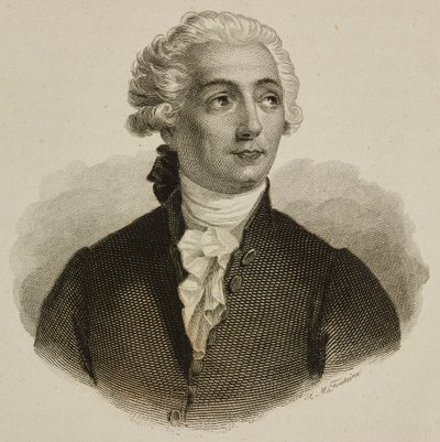 Porträtt av Antoine-Laurent Lavoisier (Paris av French School
