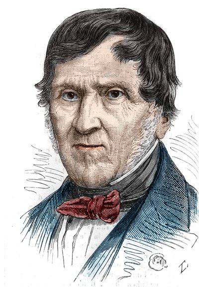 Porträtt av Antoine Becquerel (1888-1878), fransk fysiker. Gravyr i "" Le Monde Illustré"" nr 1086 den 2 februari av French School