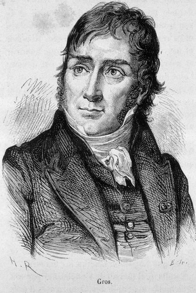 Porträtt av Antoine Jean Gros (1771 - 1835), elev till David och sedan officiell målare av Napoleon - i "" L