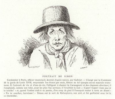 Porträtt av Antoine Simon av French School