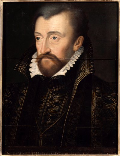 Porträtt av Antoine de Bourbon, kung av Navarra (1518-1562), far till kung Henrik IV Målning av den franska skolan på 1500-talet. Dämpa. 0,32 x 0,23 m. Versailles. Slottsmuseet av French School
