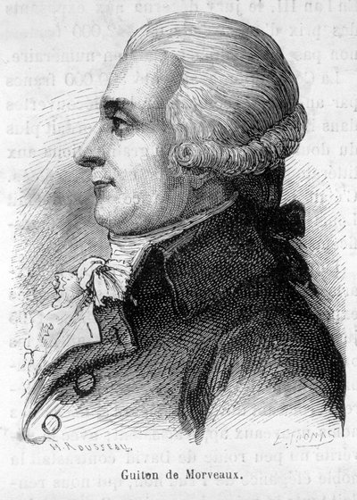 Porträtt av baron Louis-Bernard Guyton-Morveau (Guiton) (1737-1816), fransk politiker, kemist och revolutionär - i "" L