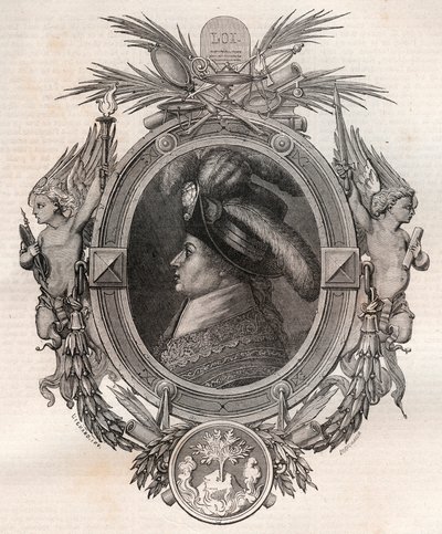 Porträtt av Barthelemy Francois Marie (Marquis) (1747-1830) (Balthazar Francois, Marquis of Barthelemy) - gravyr i "" Nouvelle Nationale Encyclopedia"" av Maurice La Charest - 1870 - av French School