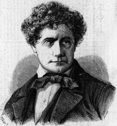 Porträtt av Brigham Young (1801-1877), amerikansk politiker och ledare för mormonerna. Gravyr i "" Le Monde Illustré"" nr 39 den 9 januari av French School