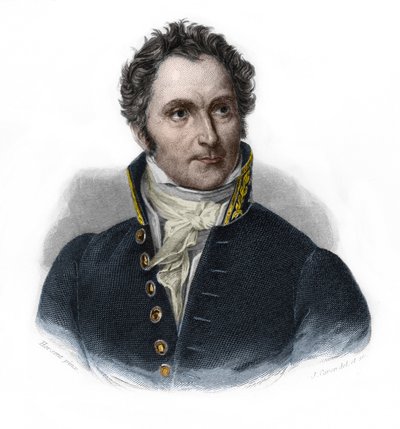 Porträtt av Casimir Perier (1777-1832), fransk statsman. i "" LIBRE DES PERÉNERS"" av Louis de Cormenin Timon. 1842. Privat samling. av French School