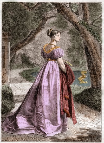 Porträtt av Katarina av Württemberg 1783 1835 Drottning av Westfalen - Porträtt av Katarina av Württemberg, fru till Jerome Bonaparte, drottning av Wesfalen (1783-1835) - i "Histoire de l