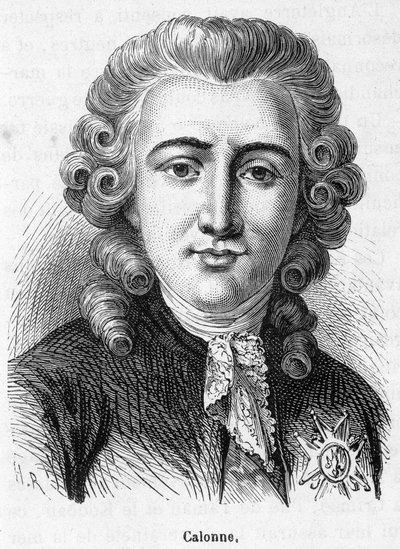 Porträtt av Charles Alexandre de Calonne (1734-1802) - i "Histoire de France" av Henri Martin av French School