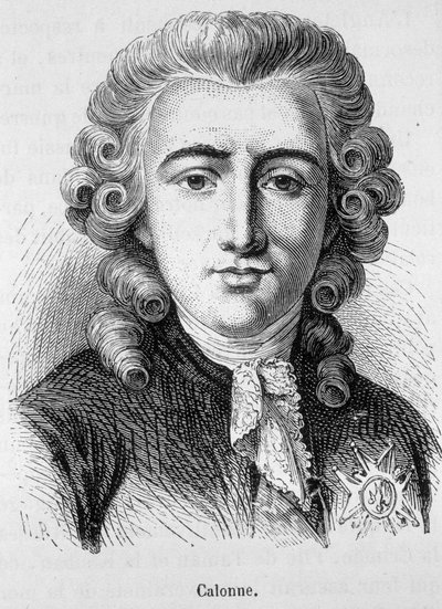 Porträtt av Charles Alexandre de Calonne, fransk politiker (1734 -1802) - i "" L