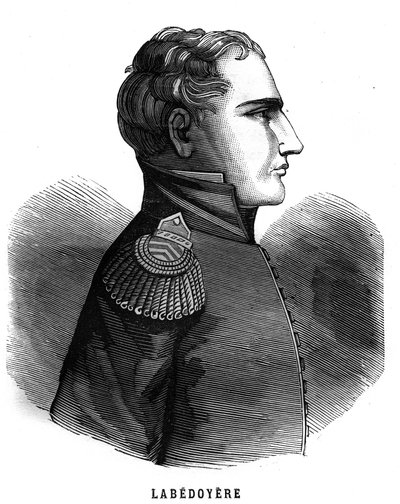 Porträtt av Charles Angelique Francois Huchet de La Bedoyere (Labedoyere av French School