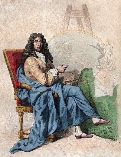 Porträtt av Charles Lebrun (Le Brun) (1619-1690), fransk målare och konstteoretiker. av French School