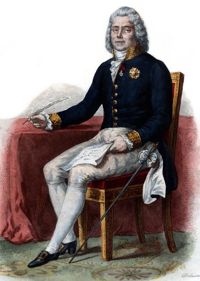 Porträtt av Charles Maurice de Talleyrand Perigord (1754-1838), 1:e prins de Benevent, fransk diplomat. av French School
