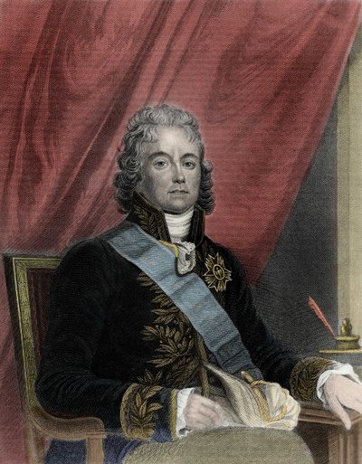 Porträtt av Charles Maurice de Talleyrand Perigord (1754-1838), fransk politiker. av French School