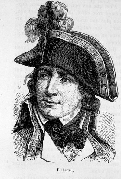 Porträtt av Charles Pichegru, fransk general (1761-1804) - i "" Frankrikes historia"" av Henri Martin av French School