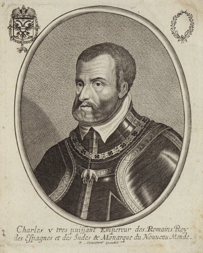 Porträtt av Karl V, den helige romerske kejsaren av French School