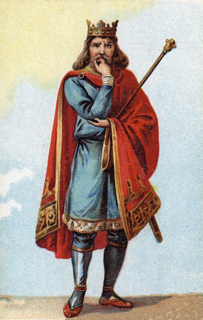 Porträtt av Childeric II, Frankernas kung från 670 till 673. av French School