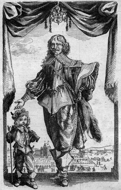 Porträtt av Claude Deruet (1588-1660), fransk målare. Gravyr från "Histoire de la Engraving" av Georges Duplessis av French School