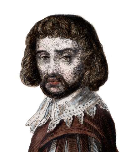 Porträtt av Claude Gellee kallad Le Lorrain (1600-1682), fransk målare. av French School
