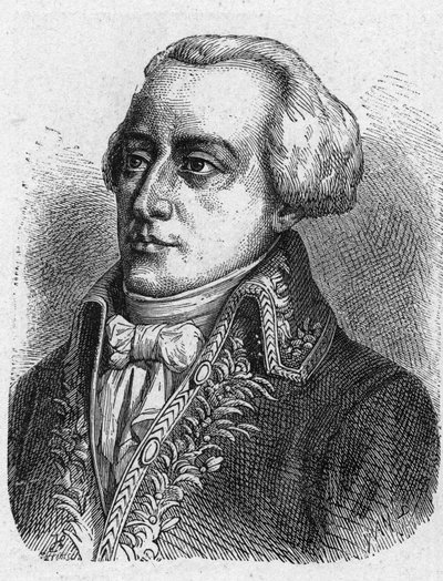 Porträtt av Claude Louis Petiet (1749 - 1806), krigskommissarie. Gravyr från 1889. Privat samling. av French School