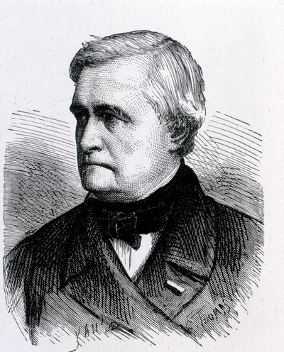 Porträtt av Claude Pouillet, fransk fysiker (1790 - 1868) - i "" Album de la Science; berömda vetenskapsmän; Stora upptäckter””” 1896. av French School