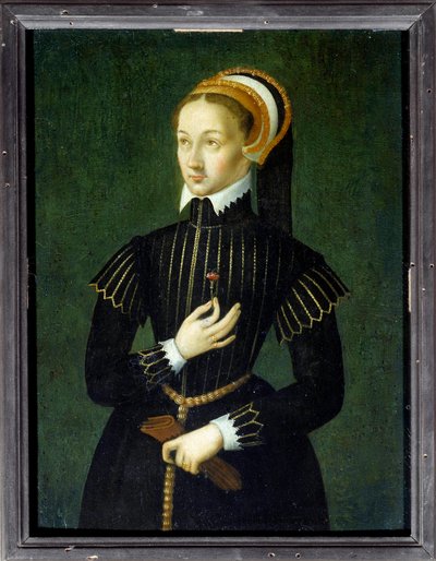 Porträtt av Claude de France (1499-1524) Frankrikes drottning och fru till Francois I Anonym målning från 1500-talet. Sön 0,28x0,21 m Chantilly, musée Conde av French School