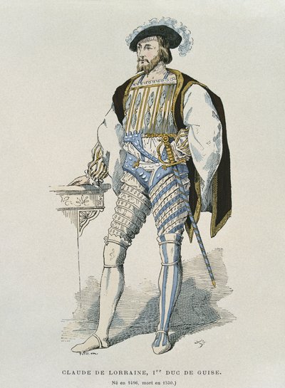 Porträtt av Claude de Lorraine (1496-1550) hertig av Guise av French School