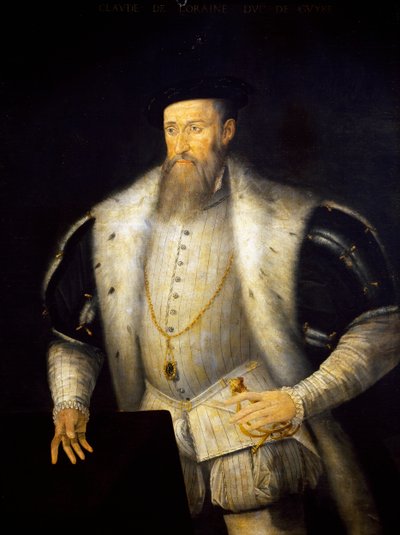 Porträtt av Claudius I av Lorraine (Conde-sur-Moselles slott av French School