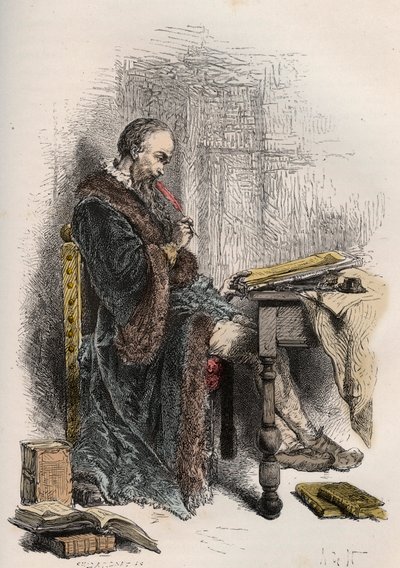 Porträtt av Clement des Marets dit Marot av French School