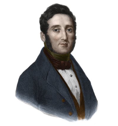 Porträtt av greve Hippolyte Francois Jaubert (1798-1874), fransk politiker och botaniker. i "" Book of Speakers" av Louis de Cormenin Timon. 1842. Privat samling. av French School