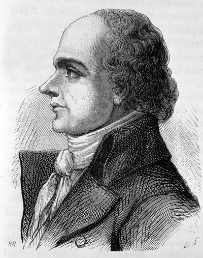 Porträtt av greve Jean Denis de Lanjuinais (1753 - 1827), fransk politiker - i "The History of France" av Henri Martin av French School