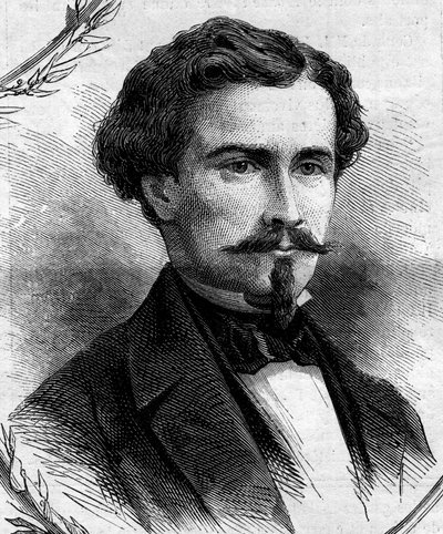 Porträtt av Emile Keller (1828-1909), fransk politiker. Gravyr i "" Le Monde Illustré"" nr 262 av 19 april 1862. av French School