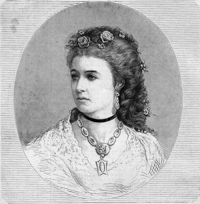 Porträtt av Emma Albani (Marie Louise Emma Cecile Lajeunesse dite av French School