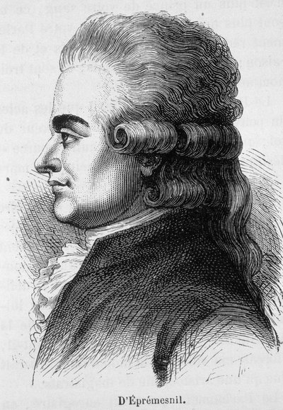 Porträtt av Eprémesnil, fransk magistrat och politiker (1746 - 1794) - i ""L