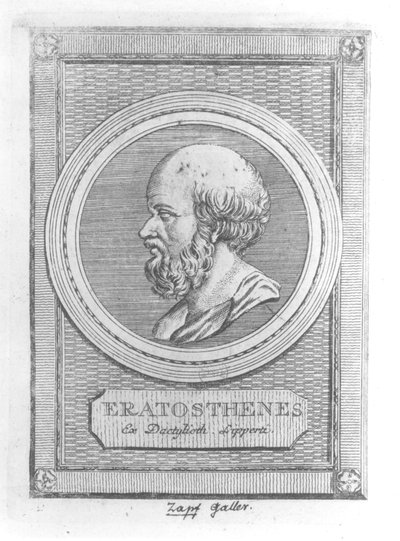 Porträtt av Eratosthenes (ca 284-192 f.Kr.) av French School