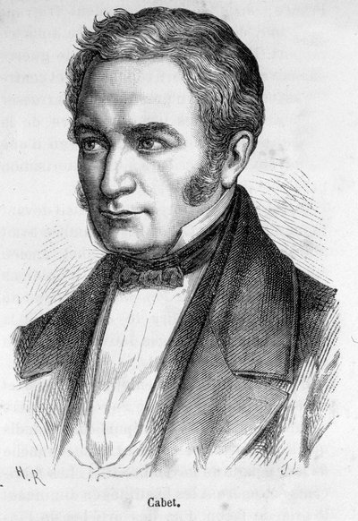 Porträtt av Etienne Cabet, fransk socialist (1788-1856) av French School