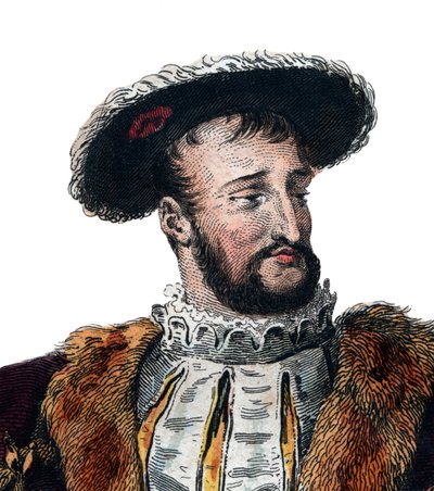 Porträtt av Frans I av Frankrike (1494-1537), kung av Frankrike. av French School