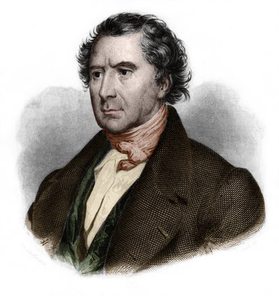 Porträtt av Francois Arago (1786-1853), fransk matematiker, fysiker, astronom och politiker. i "" LIBRE DES SPORERS"" av Louis de Cormenin Timon. 1842. Privat samling. av French School