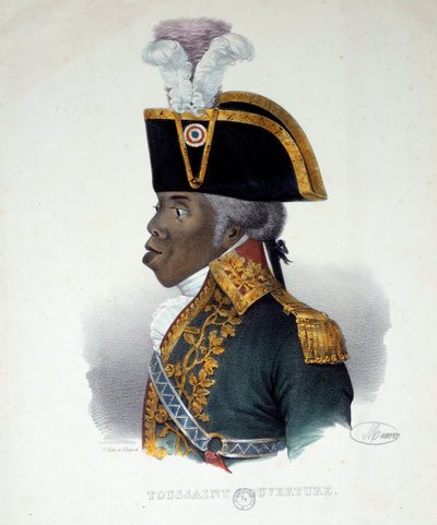 Porträtt av Francois Dominique Toussaint känd som "Toussaint-Louverture" (Toussaint Louverture av French School