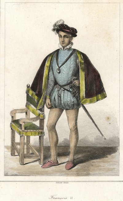 Porträtt av Francois II (1544 - 1560), kung av Frankrike. av French School