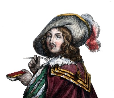 Porträtt av Francois VI, hertig av La Rochefoucauld, prins av Marcillac (1613-1680), fransk författare. av French School