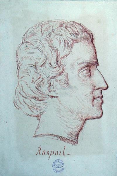 Porträtt av Francois Vincent Raspail (1794-1878) (röd krita på papper) av French School