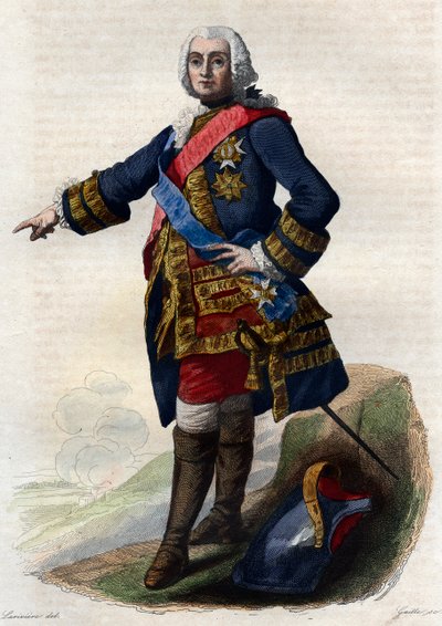 Porträtt av Francois de Chevert (1695-1769), fransk general. av French School