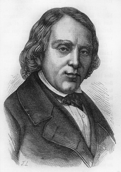 Porträtt av François Vincent Raspail (1794-1878), fransk biolog, kemist och politiker. av French School